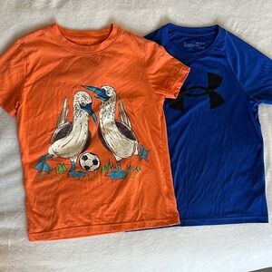 Set of 2 Kids Blue and Orange T-Shirts